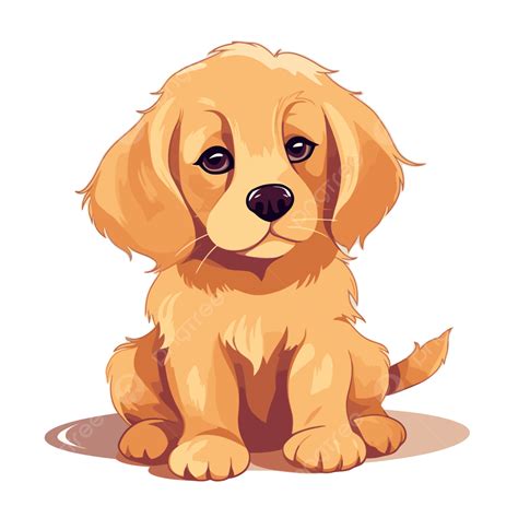 Filhote De Cachorro Golden Retriever Clipart Pequeno Desenho Animado De