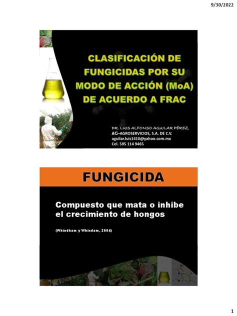 Clasificacion De Fungicidas Apeam Pdf Pdf Metabolismo Membrana Celular