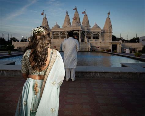 The Engagement Of Vandan Ashvi At Baps Shri Swaminarayan Mandir In