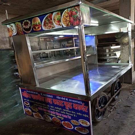 rectangular  shelves stainless steel fast food counter stall