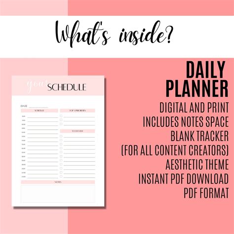 Daily Adult Content Creator Planner Schedule Sex Work Planner Diary To Do List Printable Onlyfan