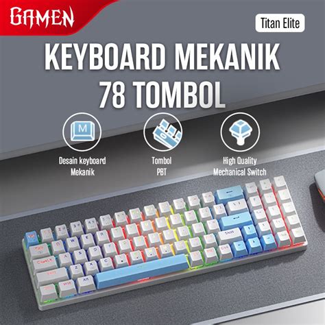 Jual Gamen Keyboard Gaming Mechanical Rgb Titan Elite Pin Hot Swappable Keys Ergonomic