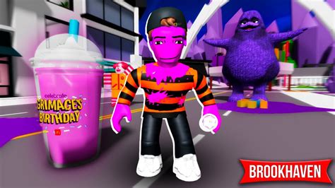 Experimentei O Grimace Shake Do Mcdonald S Brookhaven Rp Youtube