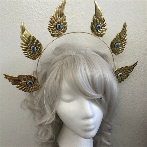 Customized Seraphim Ophanim Eyes Biblically Accurate Angel Festival Costume Crown Headband Halo ...