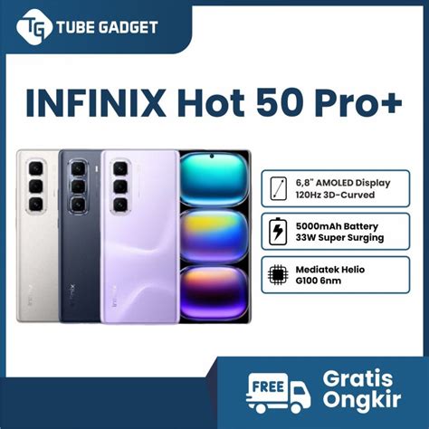 Jual Infinix Hot 50 Pro Plus 8 256GB 8GB Extended Original Garansi Resmi 1 Tahun Infinix
