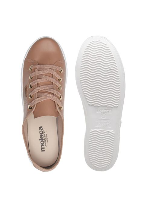 Casual Tênis Sola Alta Moleca Liso Nude Compre Agora Dafiti Brasil