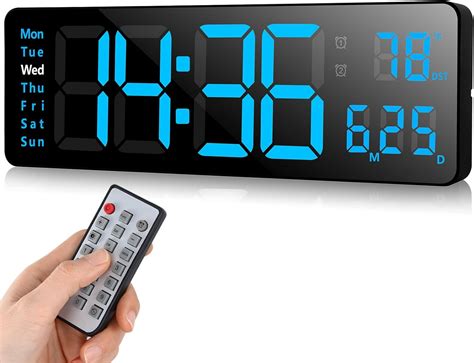 Amazon AnExer Digital Wall Clock With Remote Control 13 Inch LED