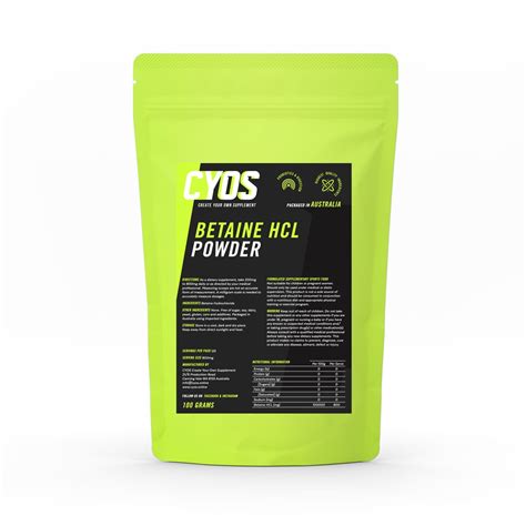 Betaine HCL Powder · Create Your Own Supplement