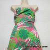 Tropical Leaves Print On Hot Pink Swimsuit Nylon Spandex Fabric Fluky Fabrics Online Shop