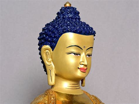 13 Amitabha Buddha Idol From Nepal Nepalese Gilded Copper Statue