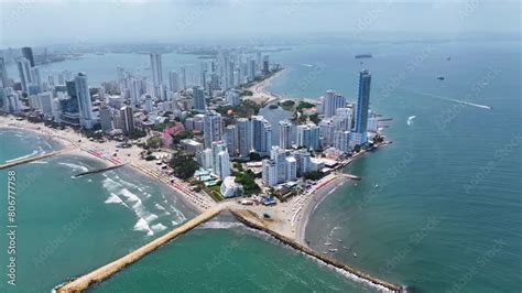 Cartagena De India Skyline At Cartagena De India In Bolivar Colombia