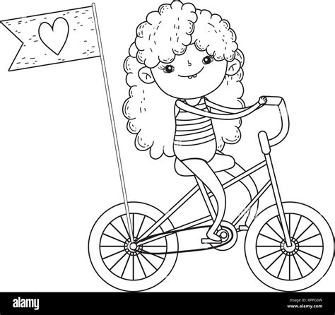 Black White Girl Riding A Bicycle Clip Art Ride A Bike, 59% OFF