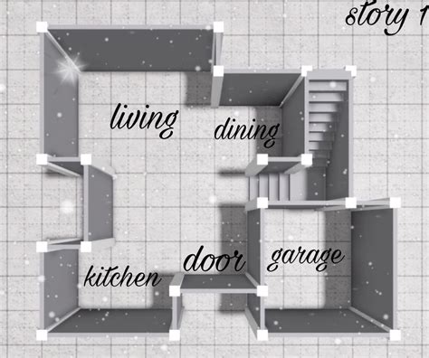 bloxburg house layout (floor 1) | House layouts, Small house layout ...