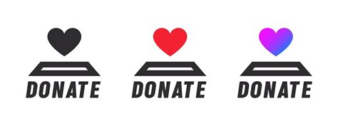 Charity icons. Donation box sign. Donation icon. Donate, giving money ...