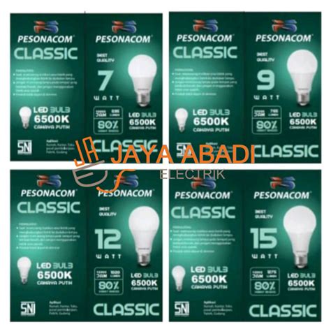 Lampu Led Bohlam Led Bulb Pesonacom Sni W W W W W W Watt