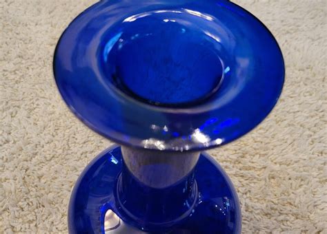 Holmegaard Gulvase Otto Brauer Design Cobalt Blue Danish Modern Glass Vase 12 Ebay