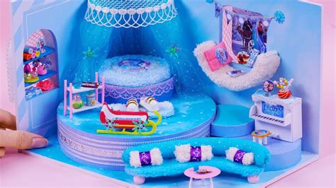 Diy Miniature Dollhouses Frozen Disney Elsa Anna Bedroom Decor