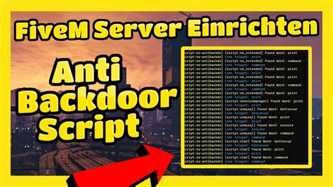 Fivem Esx Automatik Backdoor Finder Script F R Gta Rp Free Youtube