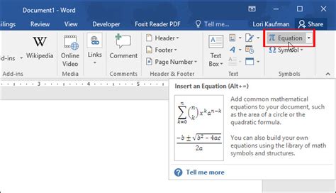 Inserting Math Equations In Word Tessshebaylo