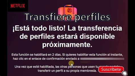 Transferencia De Perfil En Netflix S O No Descubre C Mo Optimizar