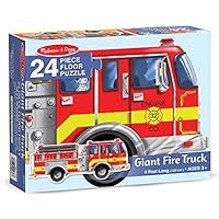 Amazon Melissa Doug Fire Truck Jumbo Jigsaw Floor Puzzle 24 Pcs