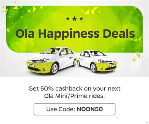 Get 50% cashback on your next 5 Mini and Prime rides! - Olacabs Blogs