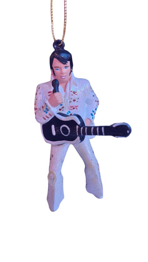 Elvis Presley White Jumpsuit And Guitar Ornament Gamecastle Retro