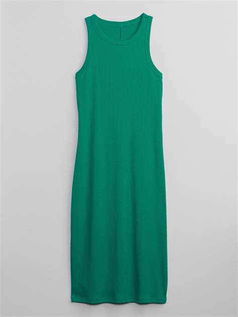 Ribbed Tank Midi Dress Gap Factory