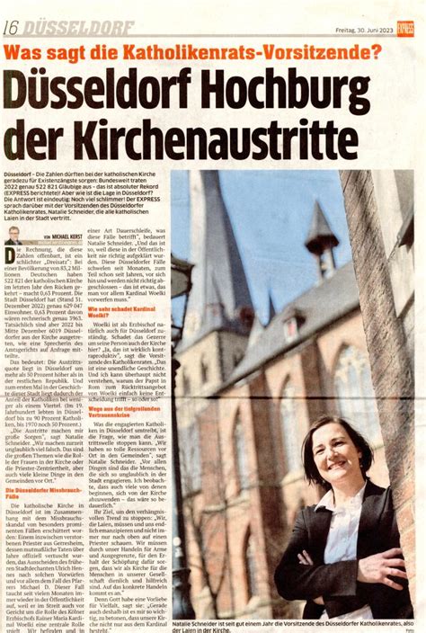 D Sseldorf Hochburg Der Kirchenaustritte Da