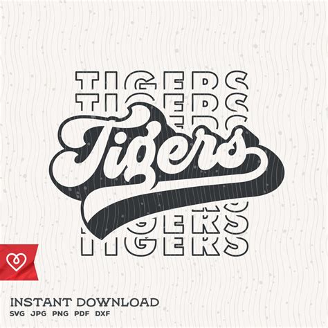 Tigers Svg School Spirit Png Tigers Retro Design Tiger Pride - Etsy