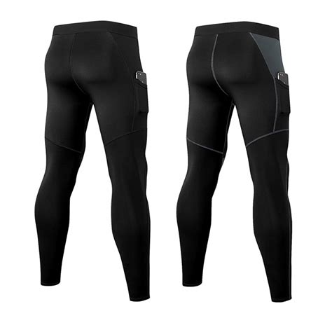 Lanbaosi 2 Pack Mens Compression Pants Workout Athletic Gym Leggings