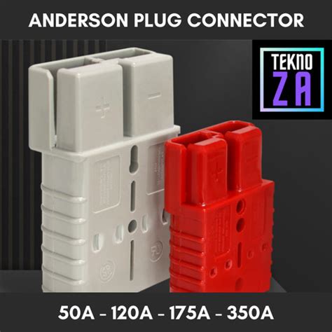 Jual Konektor Anderson Plug 50A 120A 175A 350A Merah Abu SMH 2 Pole