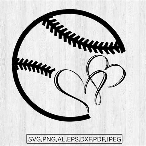 Baseball Svg Heart Svg Png Baseball Heart Svg Baseball Mom Etsy