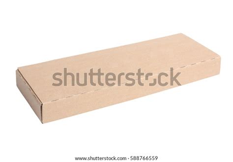 Thin Cardboard Box Package Isolated On Stock Photo (Edit Now) 588766559