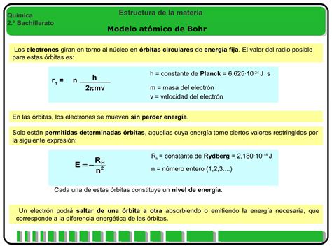 Unidad 1 Química 2º Bach La estructura de la materia PPT