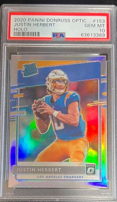 Justin Herbert Optic Holo Price Guide Sports Card Investor