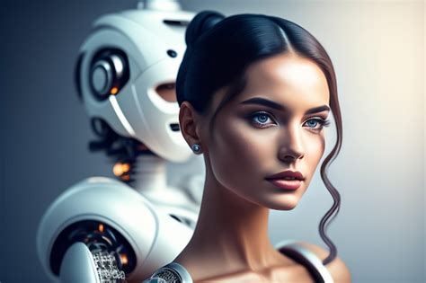 Premium AI Image AI Generative Robotic And Cyberpunk Women