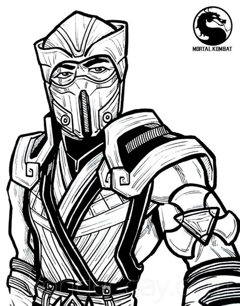 Mortal Kombat Sub-Zero 5 Coloring Page - Free Printable Coloring Pages ...