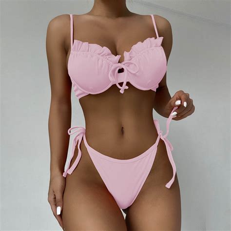 Sbyojlpb Women S Fashion Bikini Sets Sexy Swimming Bathing Adult Two