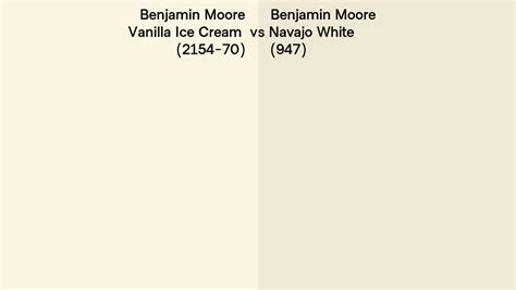 Benjamin Moore Vanilla Ice Cream Vs Navajo White Side By Side Comparison