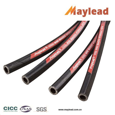 High Pressure Steel Wire Braided Rubber Hose Oil Hose En Sc