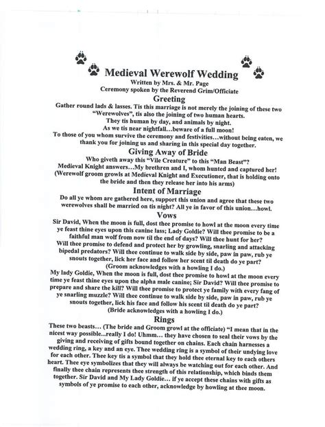 Medieval Werewolf Wedding 2011 Instructables