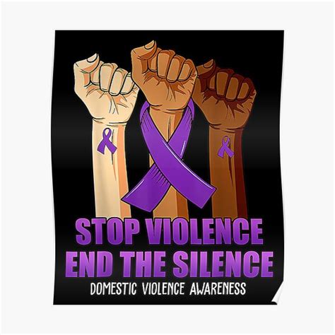 " Violence Domestic Awareness Stop End Silence Hand" Poster for Sale by ...