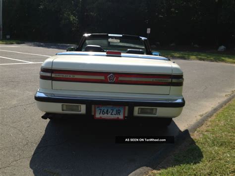 1991 Chrysler Tc By Maserati Convertible