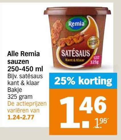 Alle Remia Sauzen 250 450 Ml Aanbieding Bij Albert Heijn 1Folders Nl