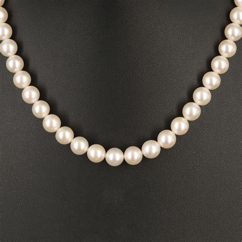 Mikimoto Pearl Necklace with Sterling Clasp | EBTH