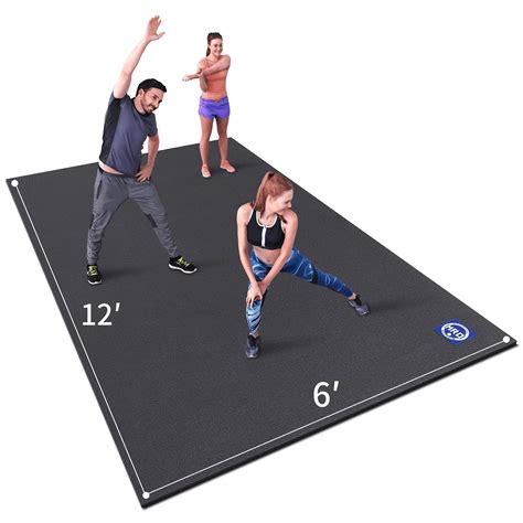 6' x 12' x 7mm XL Indoor Exercise Mat, High-Density Foam, Durable ...