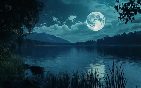 Moonlit Lake Wallpapers