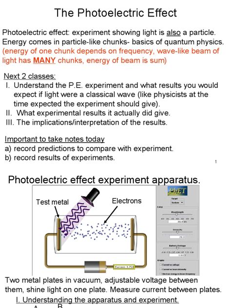 Photoelectric Effect Lecture Notes Photoelectric Effect Electron