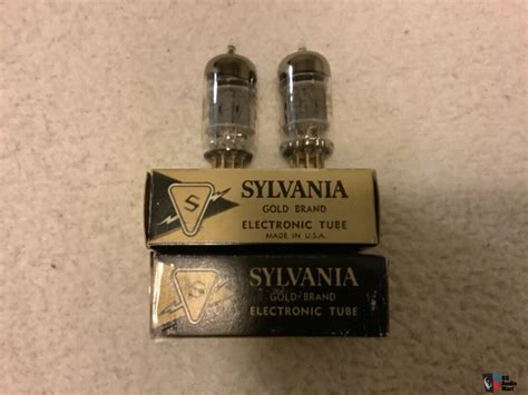 Sylvania GOLD BRAND 5751 Grey Plate 3 Mica Matched Pair Best 12AX7